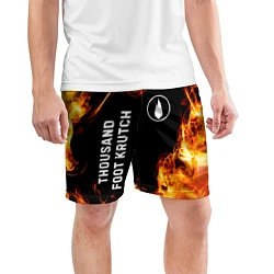 Шорты спортивные мужские Thousand Foot Krutch и пылающий огонь, цвет: 3D-принт — фото 2