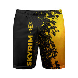 Мужские спортивные шорты Skyrim - gold gradient: по-вертикали