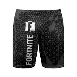 Мужские спортивные шорты Fortnite glitch на темном фоне: по-вертикали