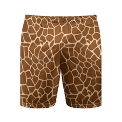 Шорты спортивные мужские Пятнистая шкура жирафа, цвет: 3D-принт