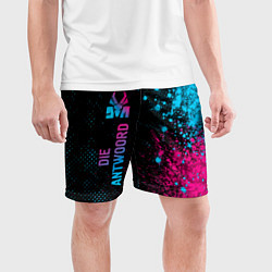 Шорты спортивные мужские Die Antwoord - neon gradient: по-вертикали, цвет: 3D-принт — фото 2