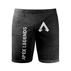 Шорты спортивные мужские Apex Legends glitch на темном фоне: надпись, симво, цвет: 3D-принт