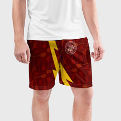 Шорты спортивные мужские Ramones гитары и молния, цвет: 3D-принт — фото 2