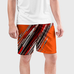 Шорты спортивные мужские Киберпанк модерн линии, цвет: 3D-принт — фото 2