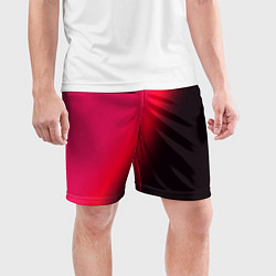 Шорты спортивные мужские Градиент ярко-розовый, цвет: 3D-принт — фото 2