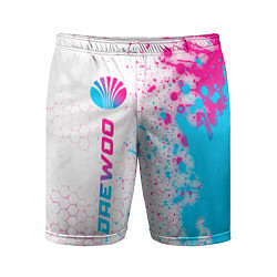 Мужские спортивные шорты Daewoo neon gradient style: по-вертикали