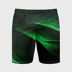 Шорты спортивные мужские Зеленая абстракция фон, цвет: 3D-принт