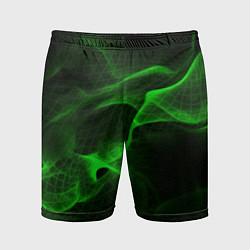 Шорты спортивные мужские Зеленый абстрактный дым, цвет: 3D-принт