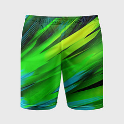 Мужские спортивные шорты Green abstract