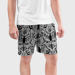 Шорты спортивные мужские Bats and moths - gothic pattern, цвет: 3D-принт — фото 2