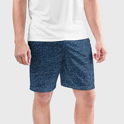 Шорты спортивные мужские Текстура джинсы, цвет: 3D-принт — фото 2