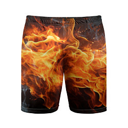 Шорты спортивные мужские Black fire style, цвет: 3D-принт
