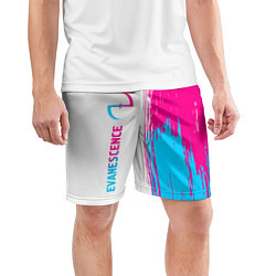 Шорты спортивные мужские Evanescence neon gradient style: по-вертикали, цвет: 3D-принт — фото 2