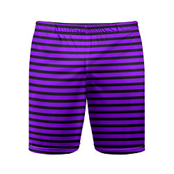 Мужские спортивные шорты Фиолетовый в чёрную полоску