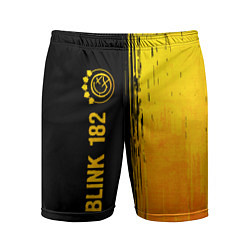 Мужские спортивные шорты Blink 182 - gold gradient: по-вертикали