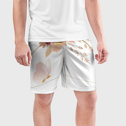 Шорты спортивные мужские Make love - not war, цвет: 3D-принт — фото 2