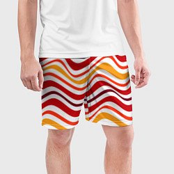 Шорты спортивные мужские Модные линии, цвет: 3D-принт — фото 2
