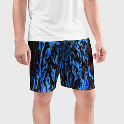 Шорты спортивные мужские Демонический доспех синий, цвет: 3D-принт — фото 2