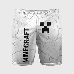 Мужские спортивные шорты Minecraft glitch на светлом фоне вертикально