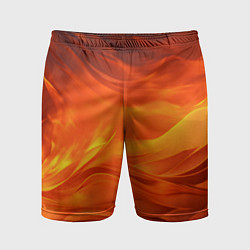 Шорты спортивные мужские Яркий огонь, цвет: 3D-принт