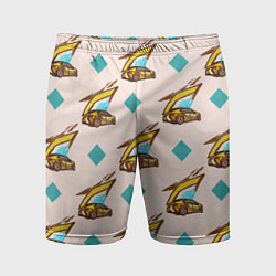 Мужские спортивные шорты Машина и ромб