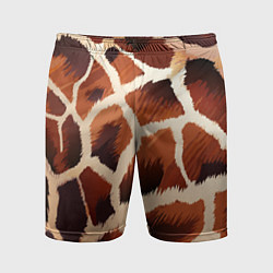 Шорты спортивные мужские Пятнистый мех жирафа, цвет: 3D-принт