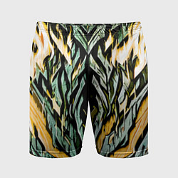 Шорты спортивные мужские Камень и жёлтый огонь, цвет: 3D-принт
