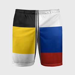 Шорты спортивные мужские Россия - патриот, цвет: 3D-принт