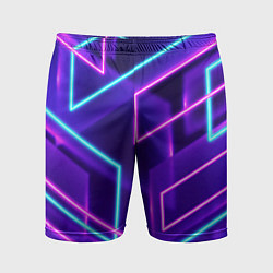 Шорты спортивные мужские Neon Geometric, цвет: 3D-принт