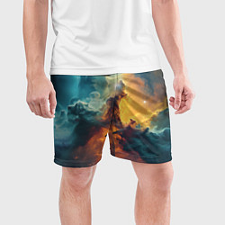 Шорты спортивные мужские Космос туманность, цвет: 3D-принт — фото 2