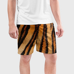 Шорты спортивные мужские Тигровая шкура, цвет: 3D-принт — фото 2