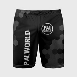 Мужские спортивные шорты Palworld glitch на темном фоне вертикально