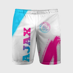 Мужские спортивные шорты Ajax neon gradient style вертикально