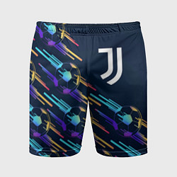Шорты спортивные мужские Juventus градиентные мячи, цвет: 3D-принт