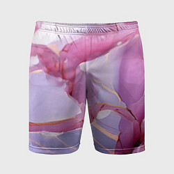 Шорты спортивные мужские Куски розового мрамора, цвет: 3D-принт
