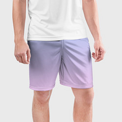 Шорты спортивные мужские Градиент лавандовый, цвет: 3D-принт — фото 2