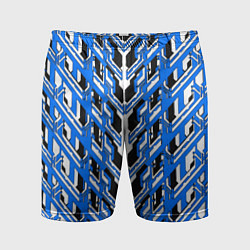Шорты спортивные мужские Синяя техно броня, цвет: 3D-принт