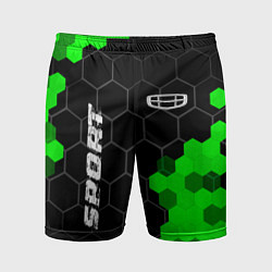 Мужские спортивные шорты Geely green sport hexagon