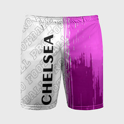 Шорты спортивные мужские Chelsea pro football по-вертикали, цвет: 3D-принт