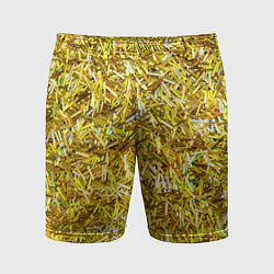 Шорты спортивные мужские Золотые ленточки, цвет: 3D-принт