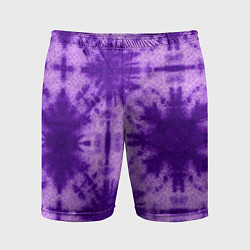 Шорты спортивные мужские Тай дай фиолетовый, цвет: 3D-принт