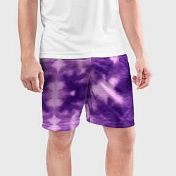 Шорты спортивные мужские Фиолетовый тайдай, цвет: 3D-принт — фото 2