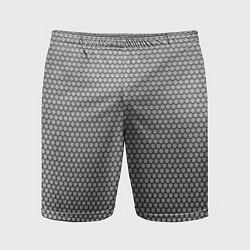 Шорты спортивные мужские Кольчуга серый, цвет: 3D-принт