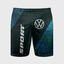 Мужские спортивные шорты Volkswagen sport glitch blue