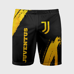 Мужские спортивные шорты Juventus - gold gradient вертикально