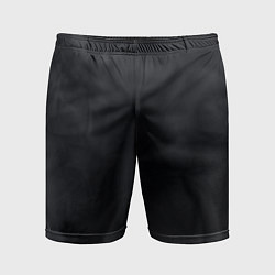 Шорты спортивные мужские Тёмный серый дымчатый, цвет: 3D-принт