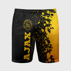 Мужские спортивные шорты Ajax - gold gradient по-вертикали