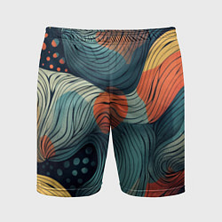 Мужские спортивные шорты Волны линиями