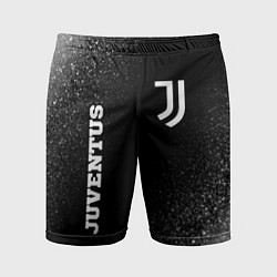 Шорты спортивные мужские Juventus sport на темном фоне вертикально, цвет: 3D-принт