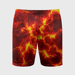 Шорты спортивные мужские Текстура огня, цвет: 3D-принт